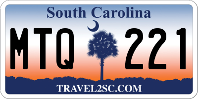 SC license plate MTQ221