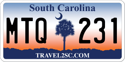 SC license plate MTQ231