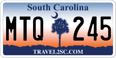 SC license plate MTQ245