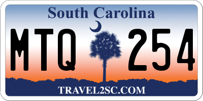 SC license plate MTQ254