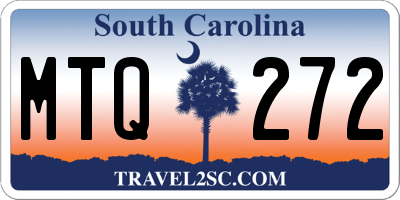 SC license plate MTQ272