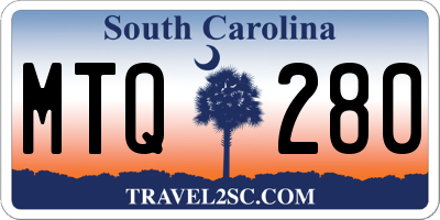 SC license plate MTQ280
