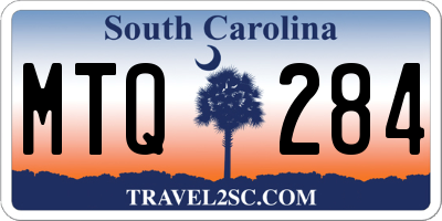 SC license plate MTQ284