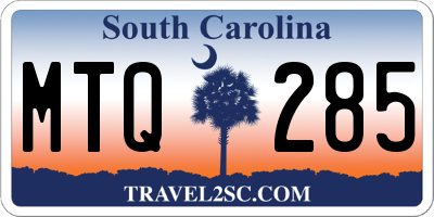 SC license plate MTQ285