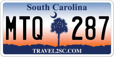 SC license plate MTQ287