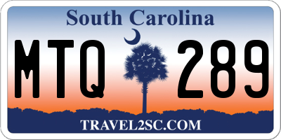 SC license plate MTQ289