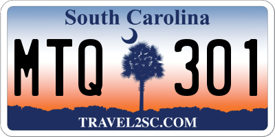 SC license plate MTQ301