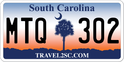 SC license plate MTQ302