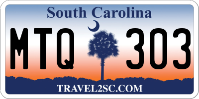SC license plate MTQ303