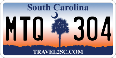 SC license plate MTQ304