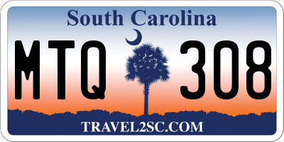 SC license plate MTQ308