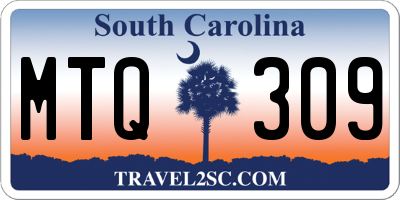 SC license plate MTQ309