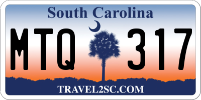 SC license plate MTQ317