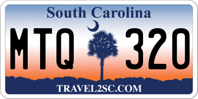 SC license plate MTQ320