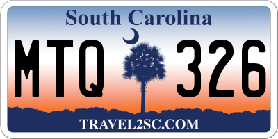 SC license plate MTQ326