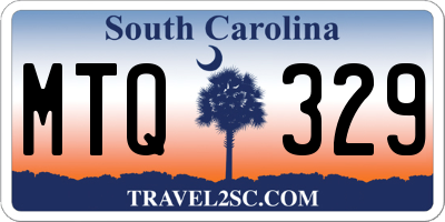 SC license plate MTQ329