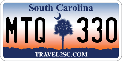 SC license plate MTQ330