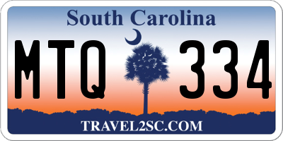 SC license plate MTQ334