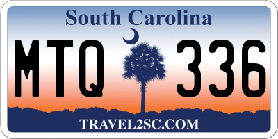 SC license plate MTQ336