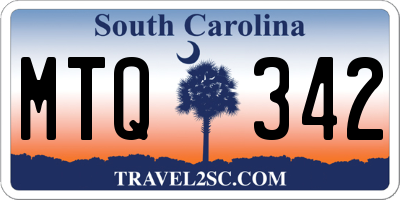 SC license plate MTQ342