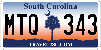 SC license plate MTQ343