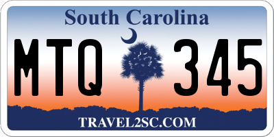 SC license plate MTQ345