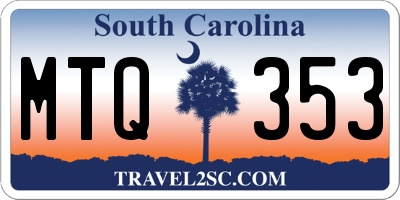 SC license plate MTQ353