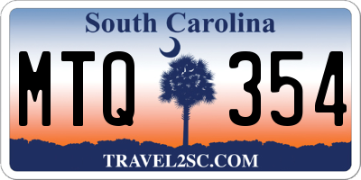 SC license plate MTQ354
