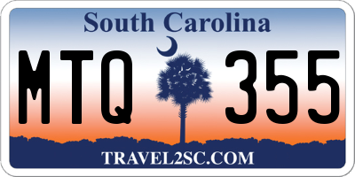 SC license plate MTQ355