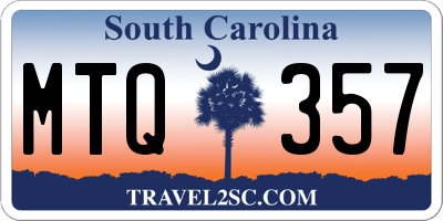 SC license plate MTQ357