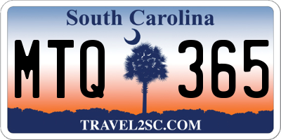 SC license plate MTQ365