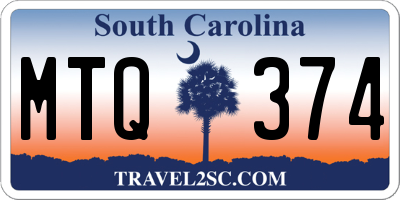 SC license plate MTQ374