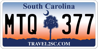 SC license plate MTQ377