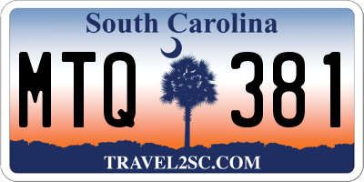 SC license plate MTQ381