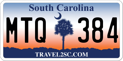 SC license plate MTQ384