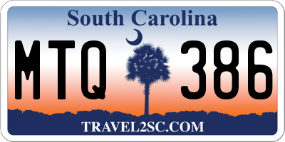 SC license plate MTQ386