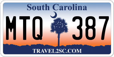 SC license plate MTQ387