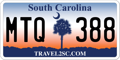 SC license plate MTQ388