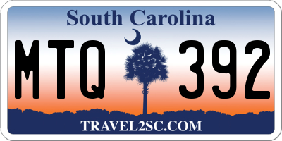SC license plate MTQ392