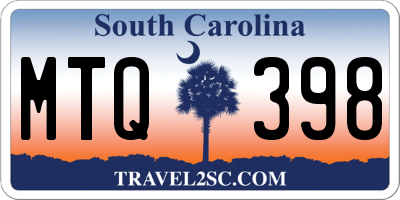 SC license plate MTQ398