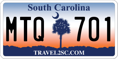 SC license plate MTQ701