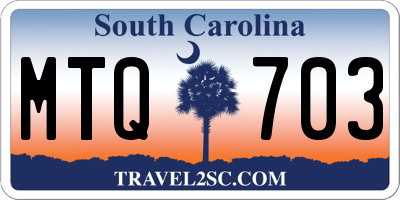 SC license plate MTQ703