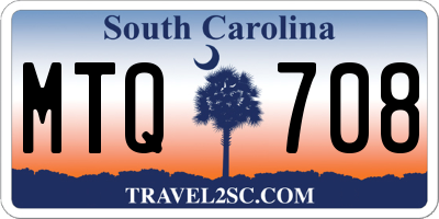 SC license plate MTQ708