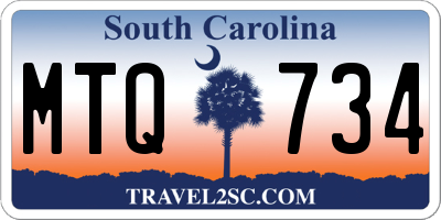 SC license plate MTQ734