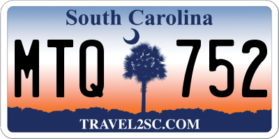 SC license plate MTQ752