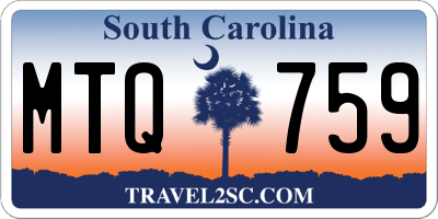 SC license plate MTQ759