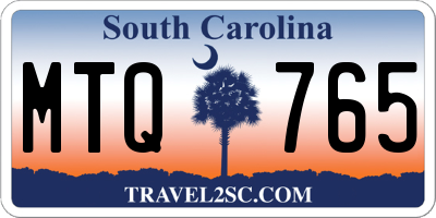 SC license plate MTQ765