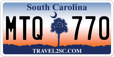 SC license plate MTQ770