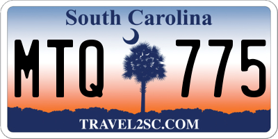 SC license plate MTQ775