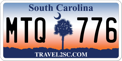 SC license plate MTQ776